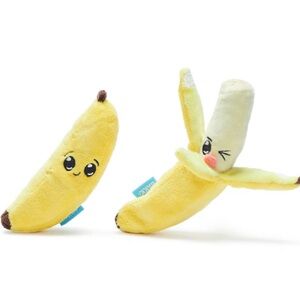 ✨ NWT BARK “Bad Apples” Banana Plush Dog Toy Set ✨